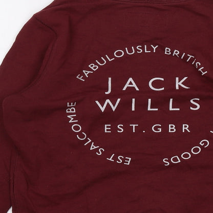 Womens UK Size 8 Jack Wills Red Pullover Sweatshirt
