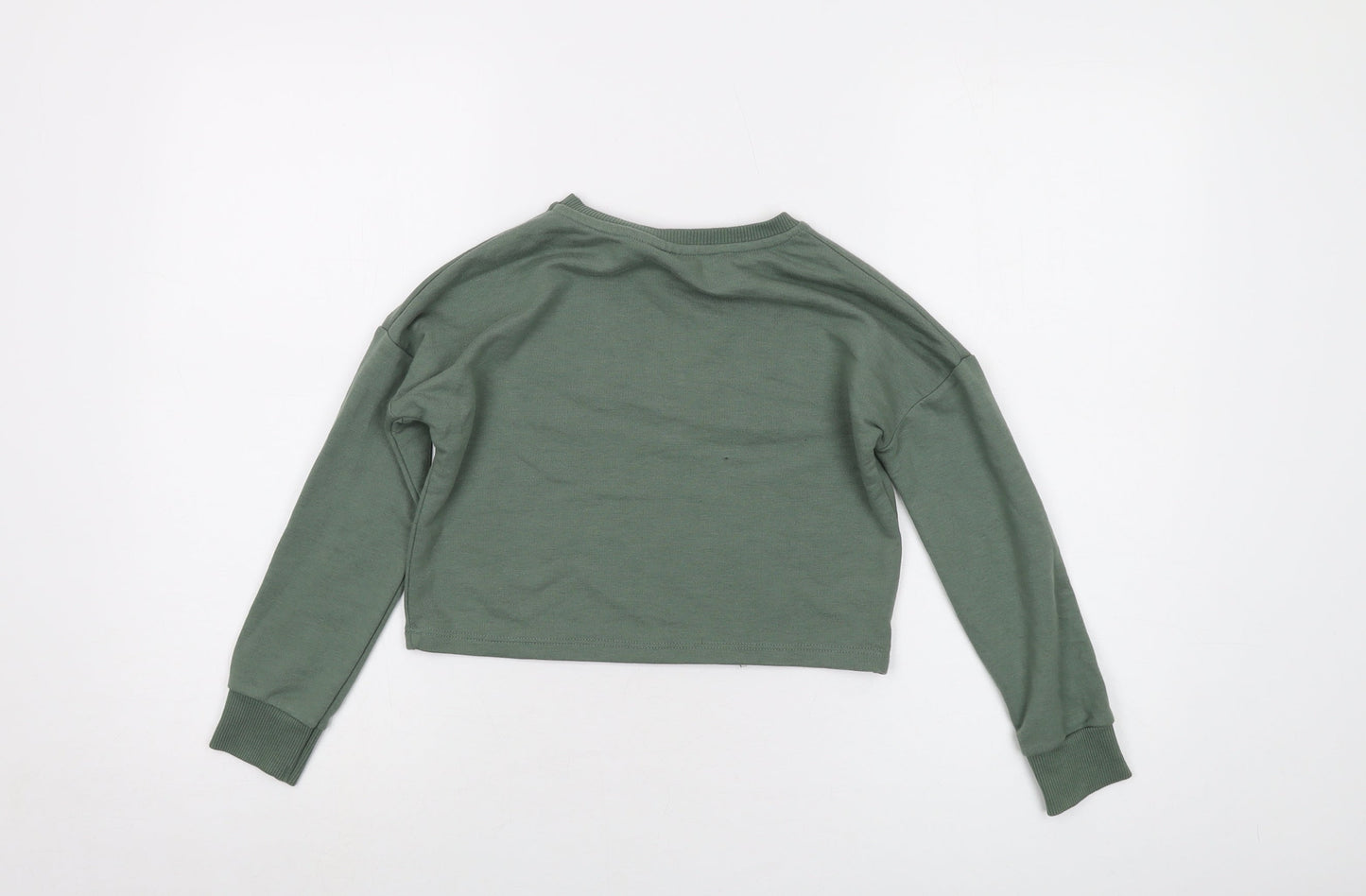 Friends Girls Green Cotton Pullover Sweatshirt Size 9-10 Years Pullover