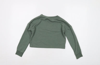 Friends Girls Green Cotton Pullover Sweatshirt Size 9-10 Years Pullover