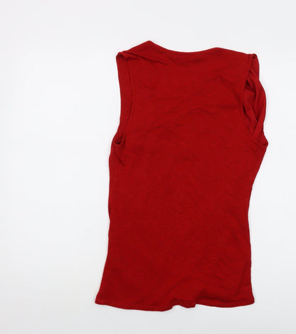 Womens UK Size 14 Betty Jackson Red Basic Tank