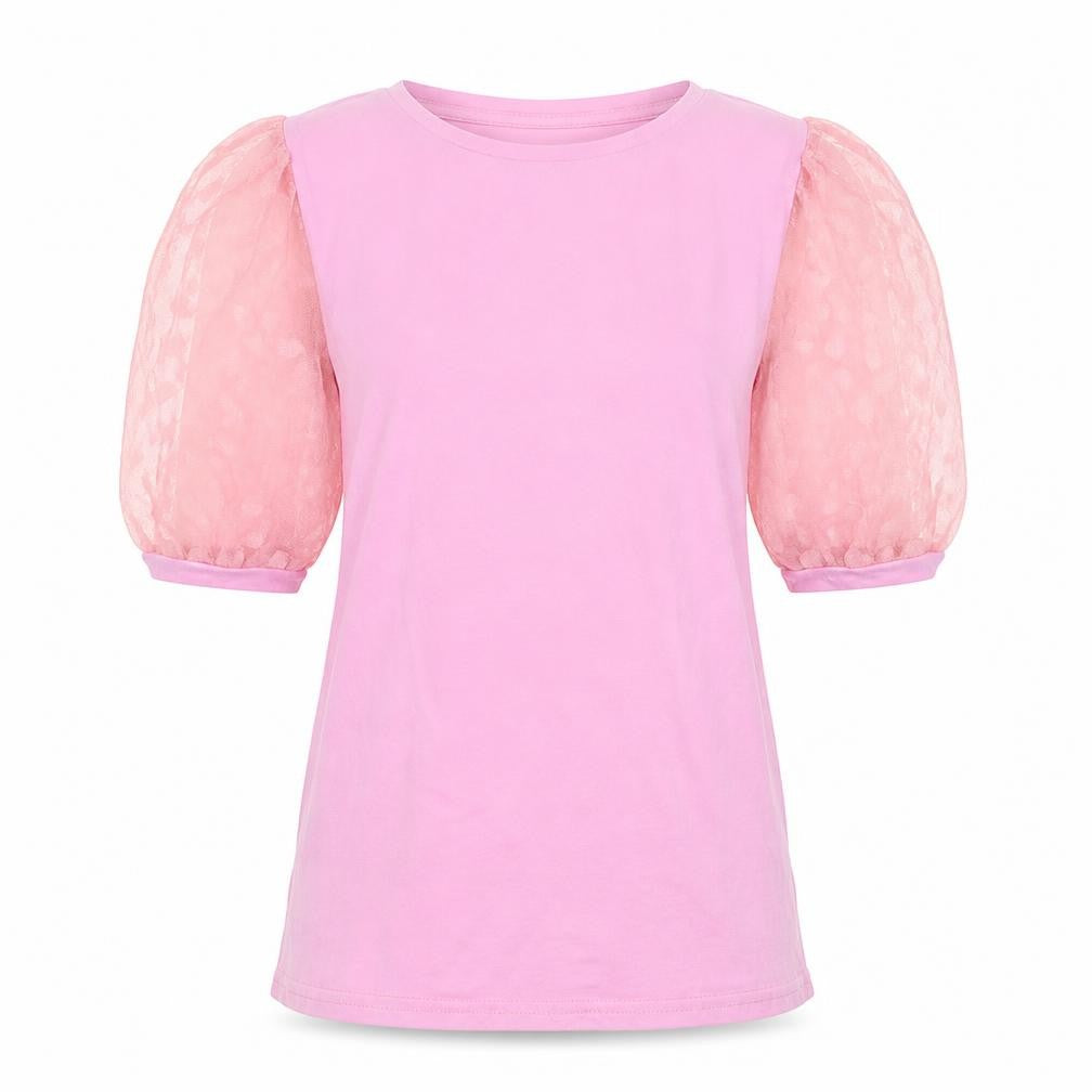 Womens UK Size 10 New Look Pink Basic T-Shirt
