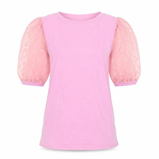 Womens UK Size 10 New Look Pink Basic T-Shirt