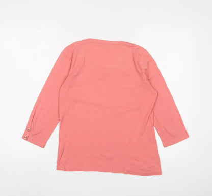 Womens UK Size 14 BHS Pink Basic T-Shirt