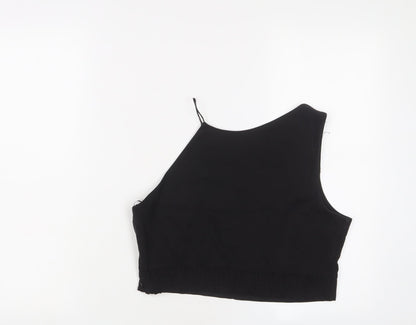 Womens UK Size S Zara Black Cropped Tank