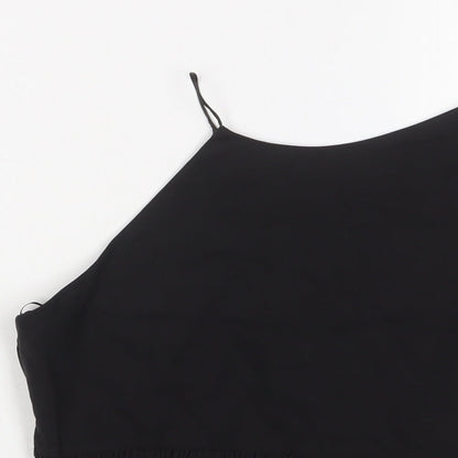 Womens UK Size S Zara Black Cropped Tank
