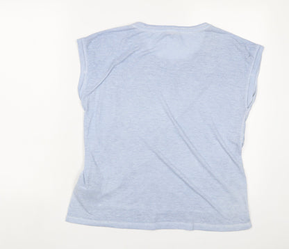 Womens UK Size M Esprit Blue Basic T-Shirt