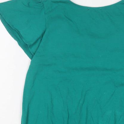 Womens UK Size 10 Savoir Green Tunic T-Shirt