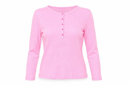 By Boutique Womens Pink Cotton Basic T-Shirt Size XL Crew Neck