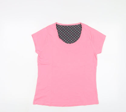 Marks and Spencer Womens Pink Solid Cotton Top Pyjama Top Size 6