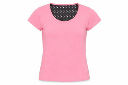 Marks & Spencer Womens Pink Solid Cotton Top Pyjama Top Size 6