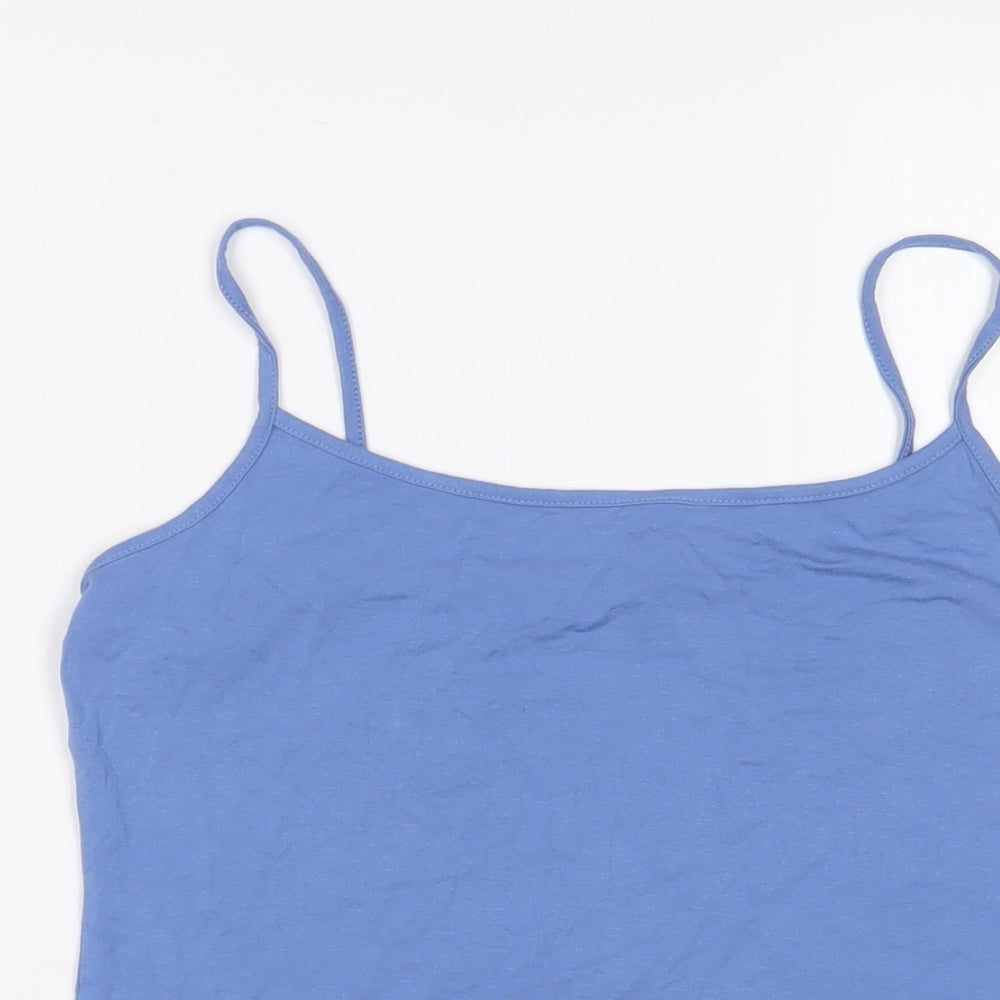 Womens UK Size M Limited Collection Blue Basic Tank