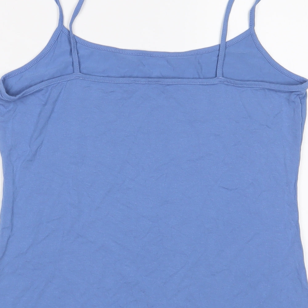 Womens UK Size M Limited Collection Blue Basic Tank