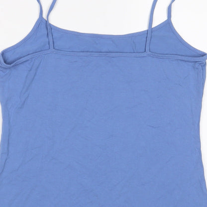 Womens UK Size M Limited Collection Blue Basic Tank