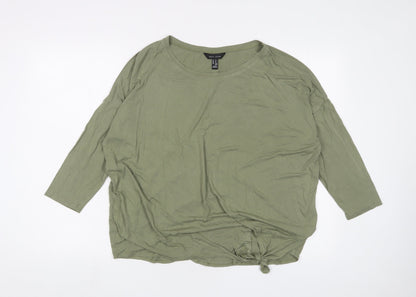 Womens UK Size 16 Dorothy Perkins Green Basic T-Shirt
