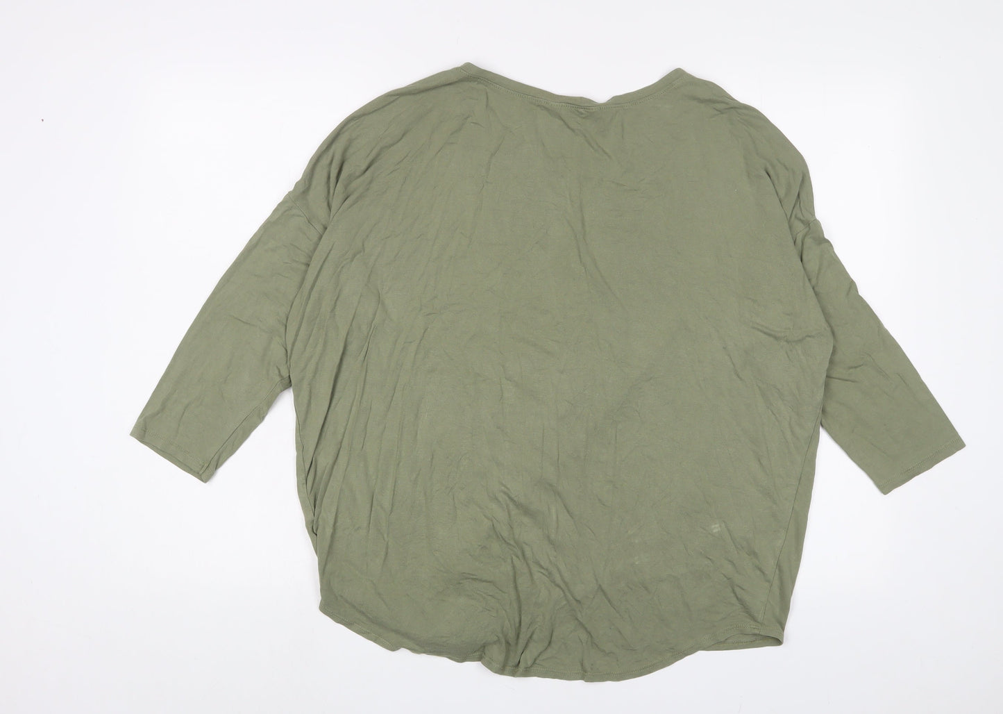 Womens UK Size 16 Dorothy Perkins Green Basic T-Shirt