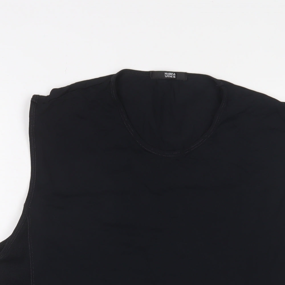 Womens UK Size XL Marks and Spencer Black Basic Tank