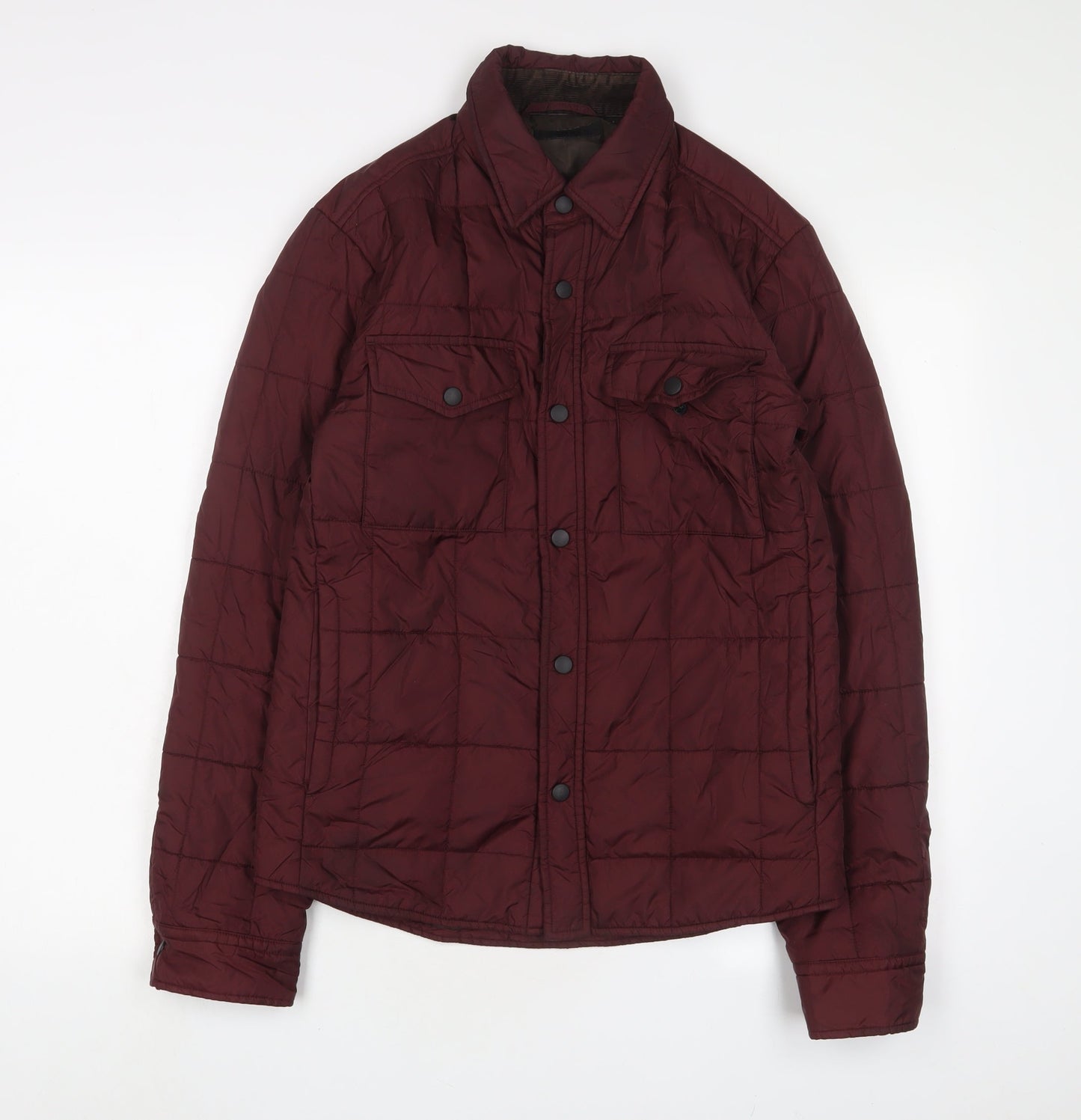 Mens UK Size S Uniqlo Red Quilted Coat