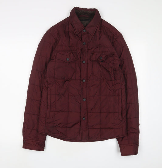 Mens UK Size S Uniqlo Red Quilted Coat