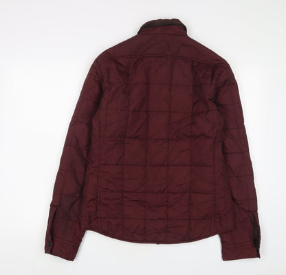 Mens UK Size S Uniqlo Red Quilted Coat