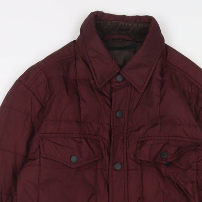 Mens UK Size S Uniqlo Red Quilted Coat