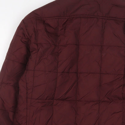 Mens UK Size S Uniqlo Red Quilted Coat