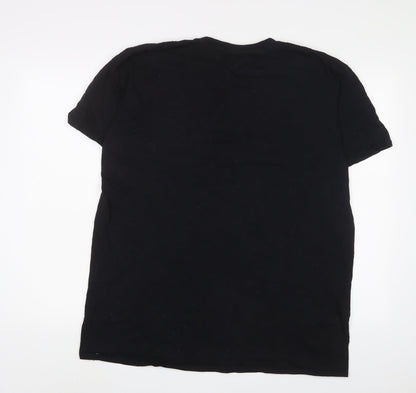 Womens UK Size L PRETTYLITTLETHING Black Basic T-Shirt