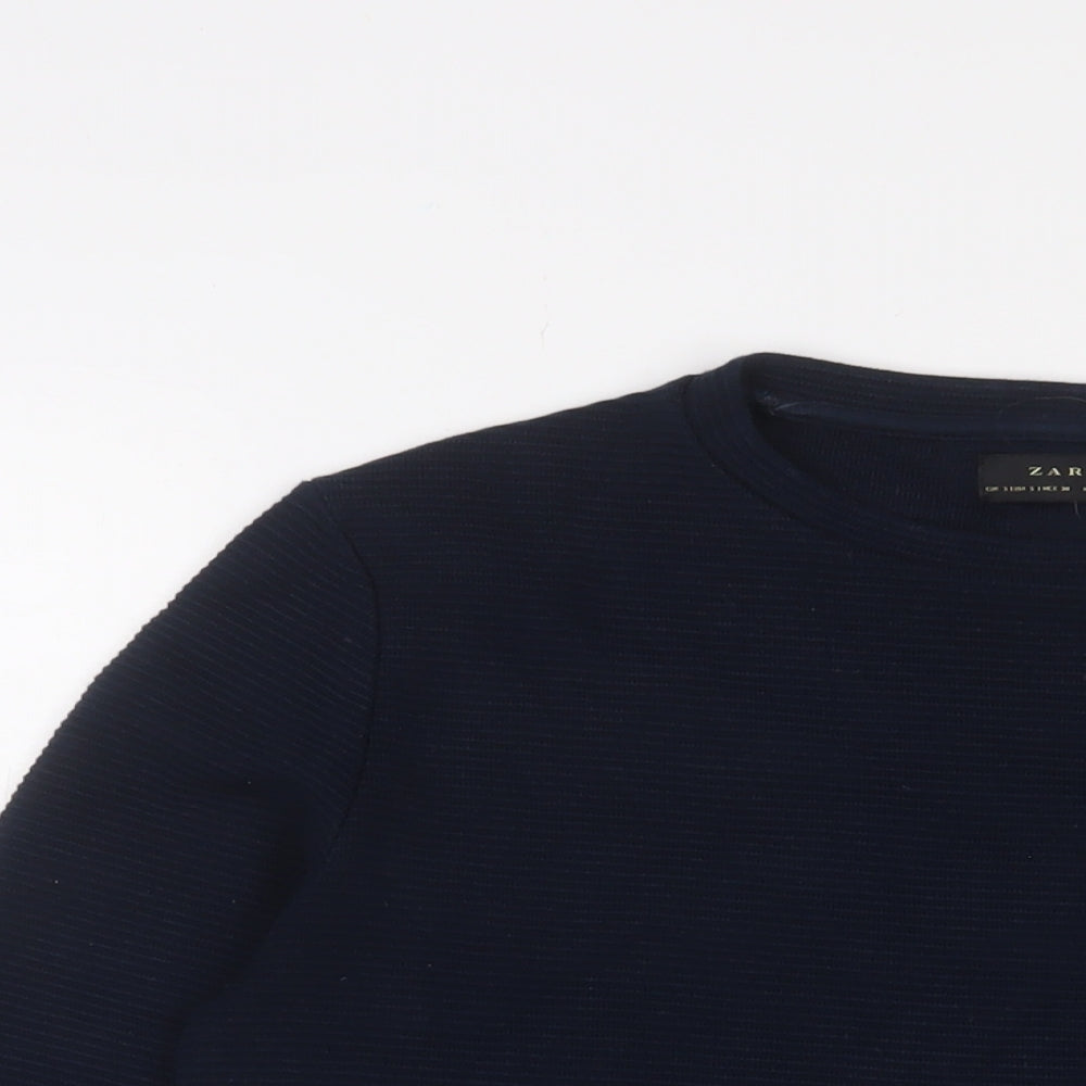 Mens UK Size S Zara Blue Pullover Sweatshirt