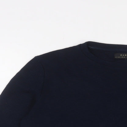 Mens UK Size S Zara Blue Pullover Sweatshirt