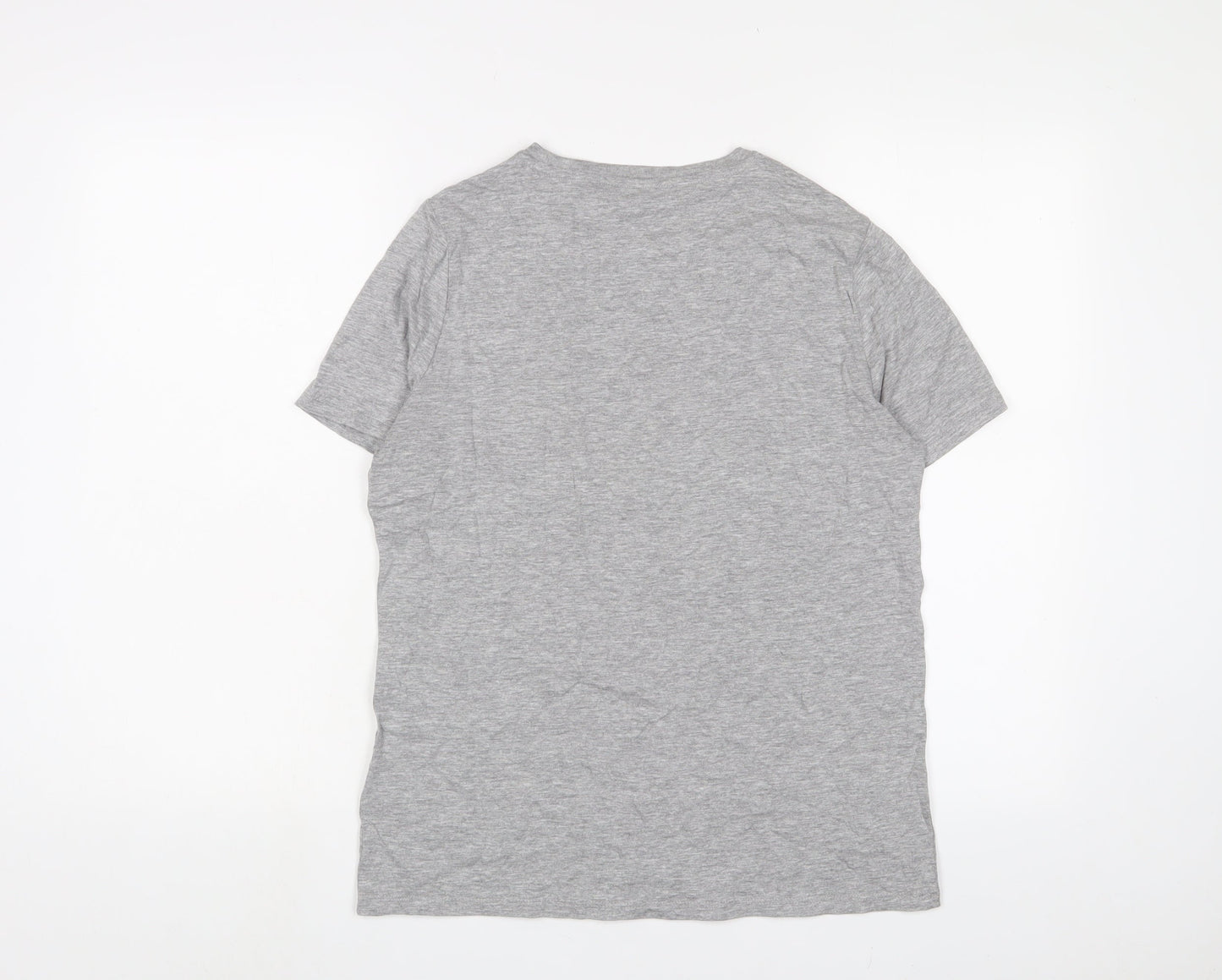 Womens UK Size 10 New Look Grey Basic T-Shirt