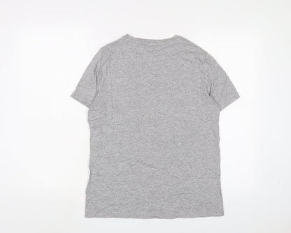 Womens UK Size 10 New Look Grey Basic T-Shirt