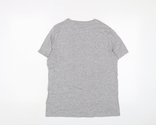 Womens UK Size 10 New Look Grey Basic T-Shirt