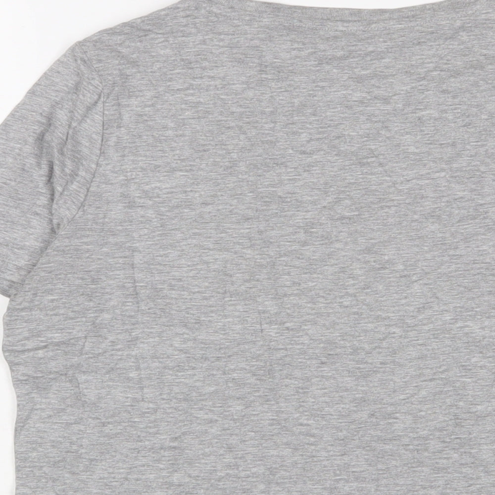 Womens UK Size 10 New Look Grey Basic T-Shirt