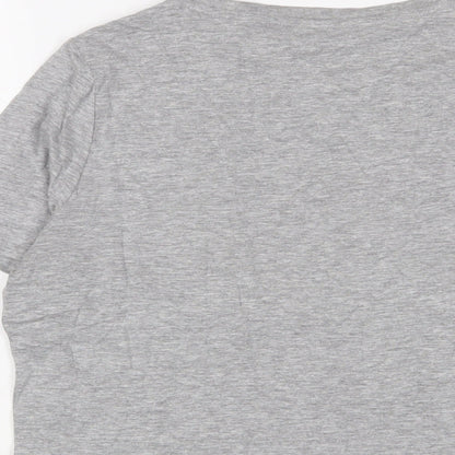 Womens UK Size 10 New Look Grey Basic T-Shirt