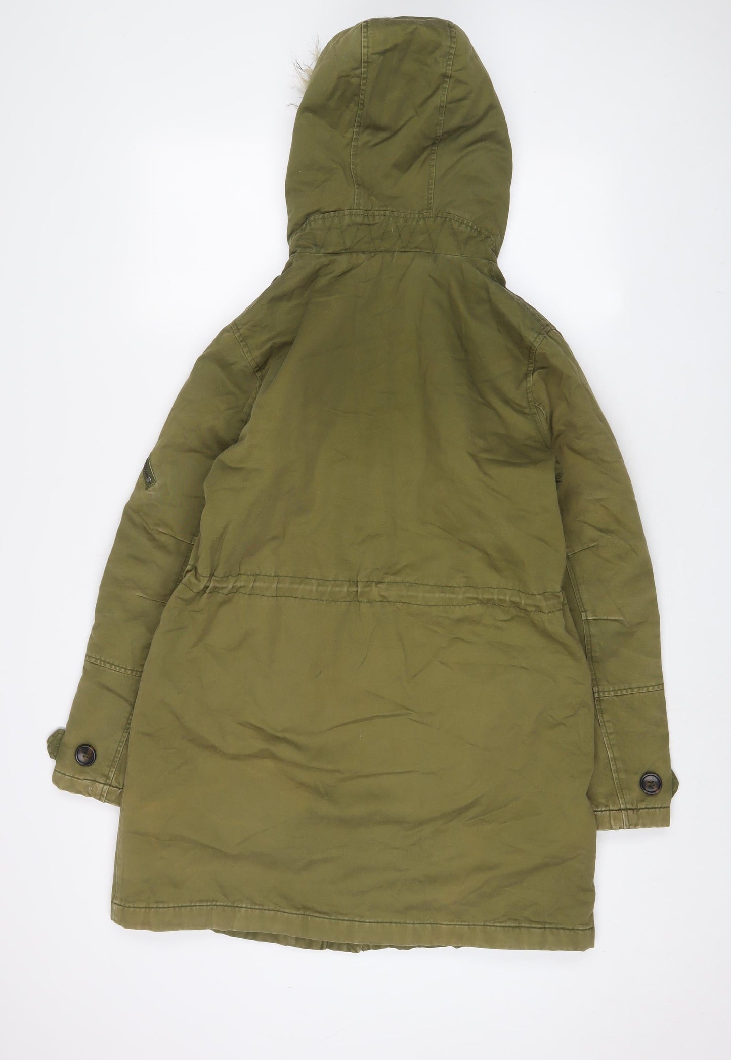 Womens UK Size 8 Topshop Green Parka Coat