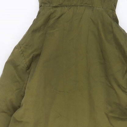 Womens UK Size 8 Topshop Green Parka Coat