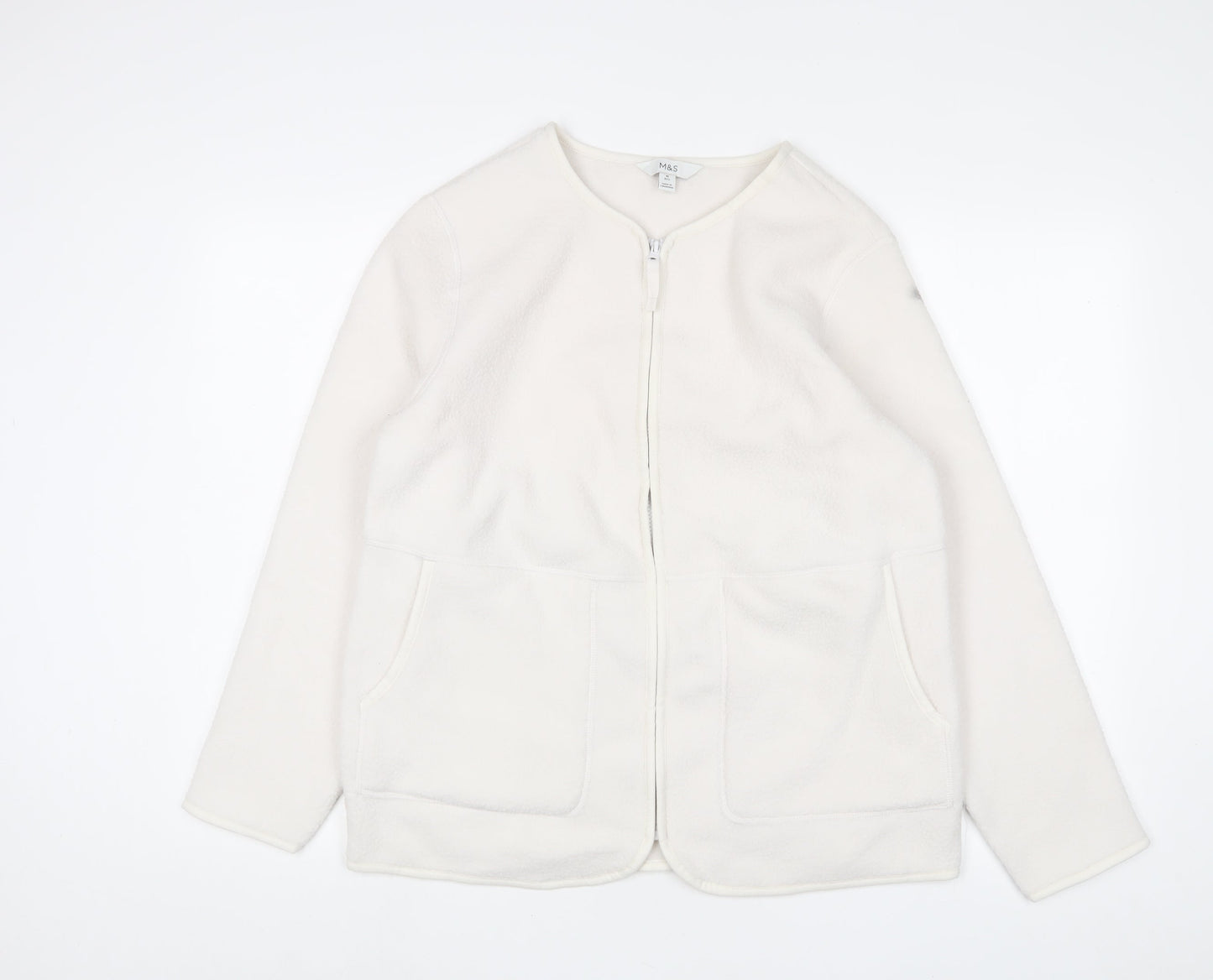 Womens UK Size M Marks and Spencer White Jacket