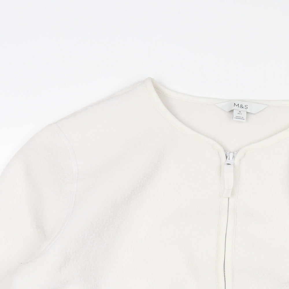 Womens UK Size M Marks and Spencer White Jacket