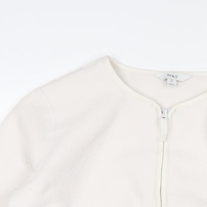Womens UK Size M Marks and Spencer White Jacket