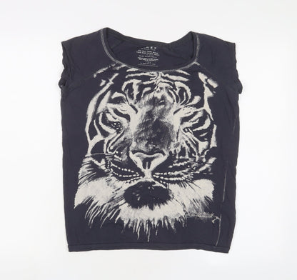 Womens UK Size 8 River Island Grey Basic Tank