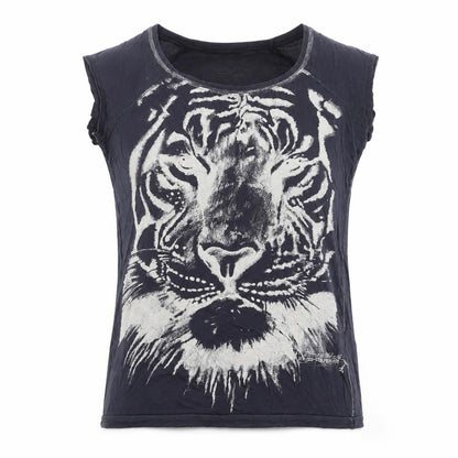 Womens UK Size 8 River Island Grey Basic Tank