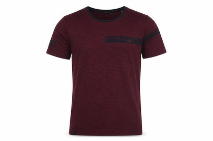 Maraton Mens Red Polyester Basic T-Shirt Size S Crew Neck Pullover