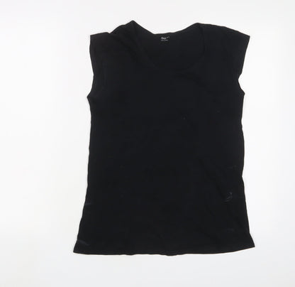 Womens UK Size S Gap Black Basic T-Shirt