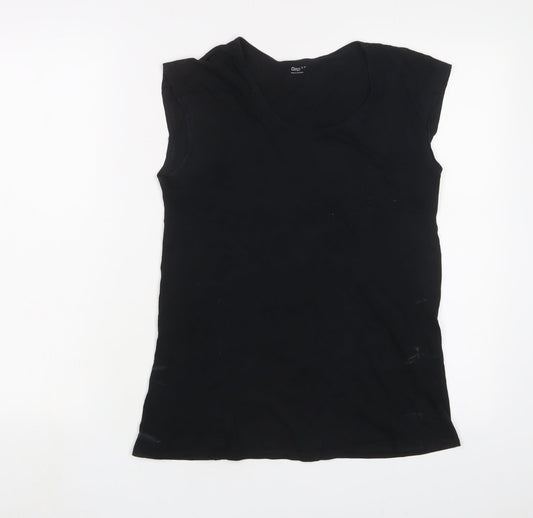 Womens UK Size S Gap Black Basic T-Shirt