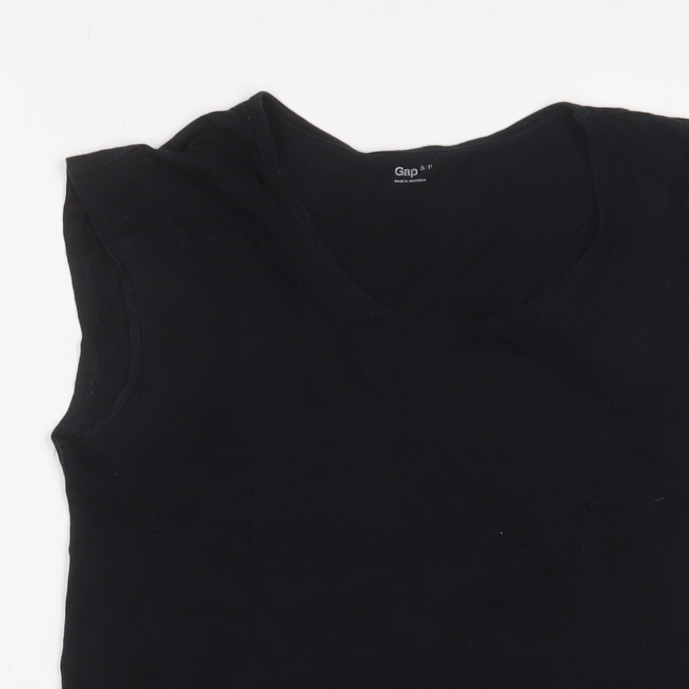 Womens UK Size S Gap Black Basic T-Shirt