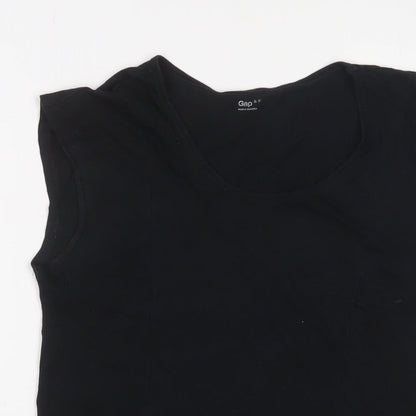 Womens UK Size S Gap Black Basic T-Shirt