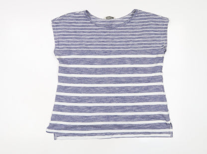 Womens UK Size L Oasis Blue Basic T-Shirt