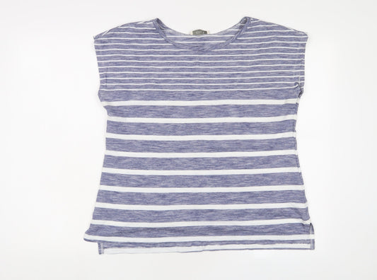 Womens UK Size L Oasis Blue Basic T-Shirt