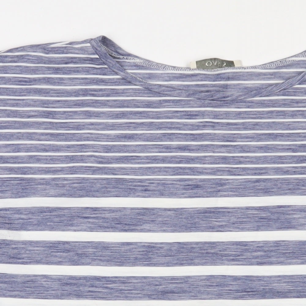 Womens UK Size L Oasis Blue Basic T-Shirt