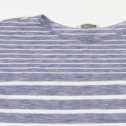 Womens UK Size L Oasis Blue Basic T-Shirt