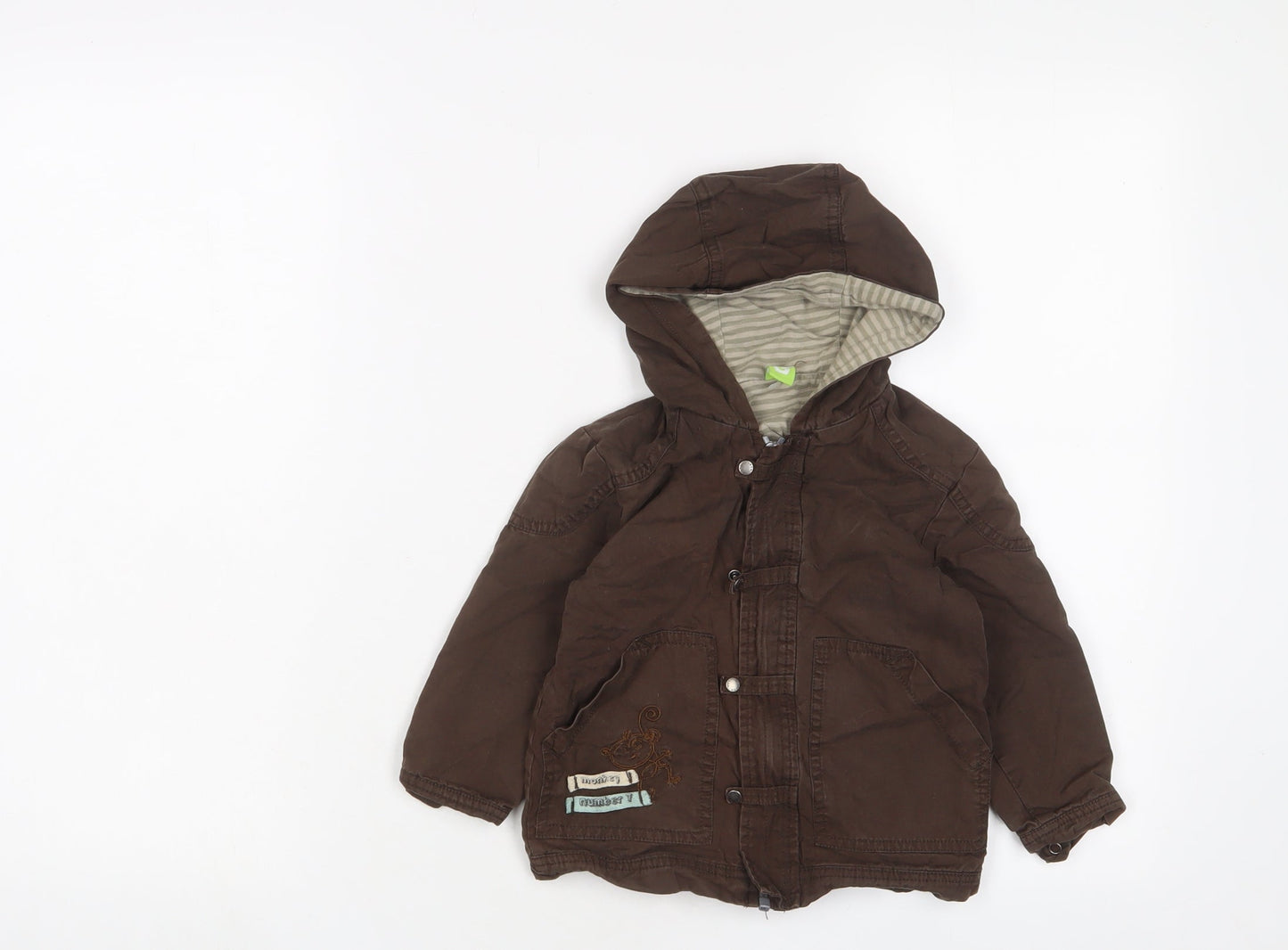 Gorilla Boys Brown Jacket Size 18-24 Months Zip